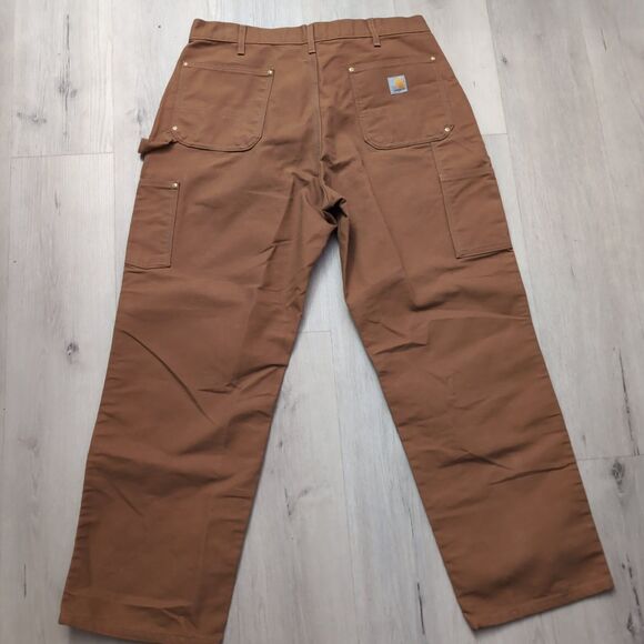 Carhartt LooseFit Firm Duck Double Front Work Dungaree Pants Mens Size 38 - Picture 4 of 4